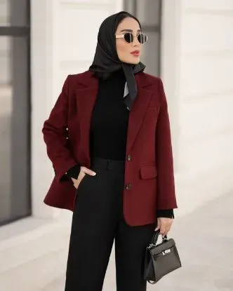 تصویر  کت زنانه یقه انگلیسی